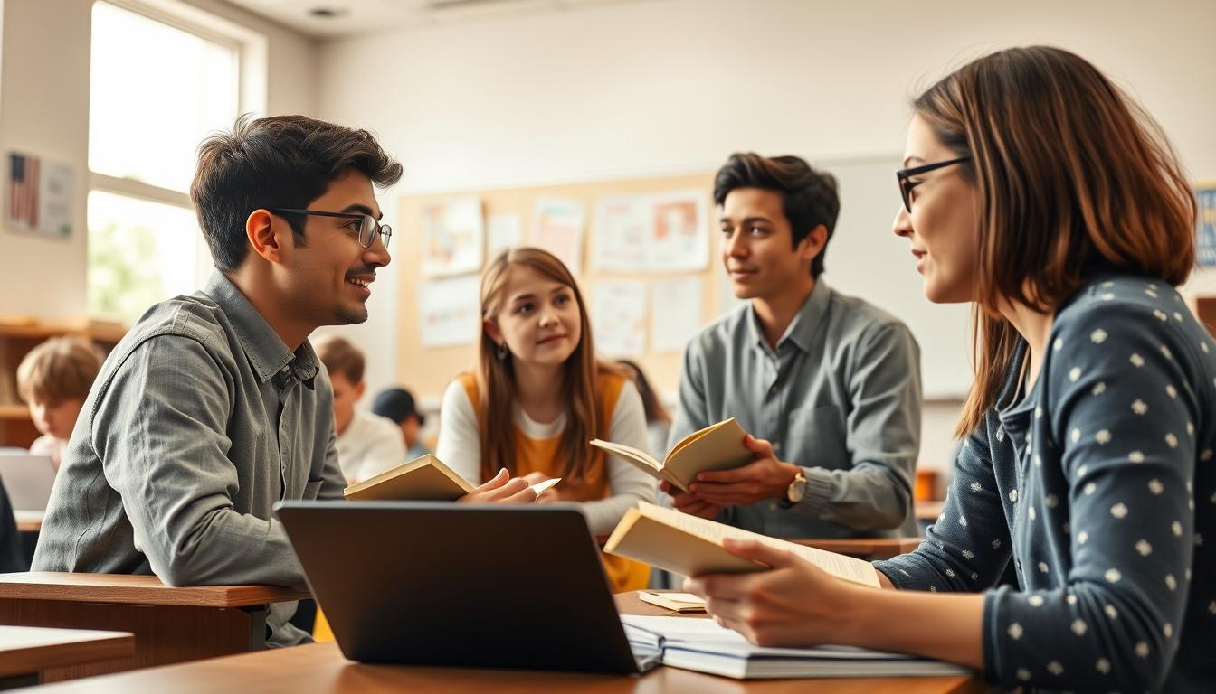 Students collaborating in study space
