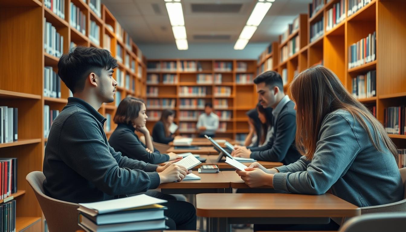 Students working in research laboratory