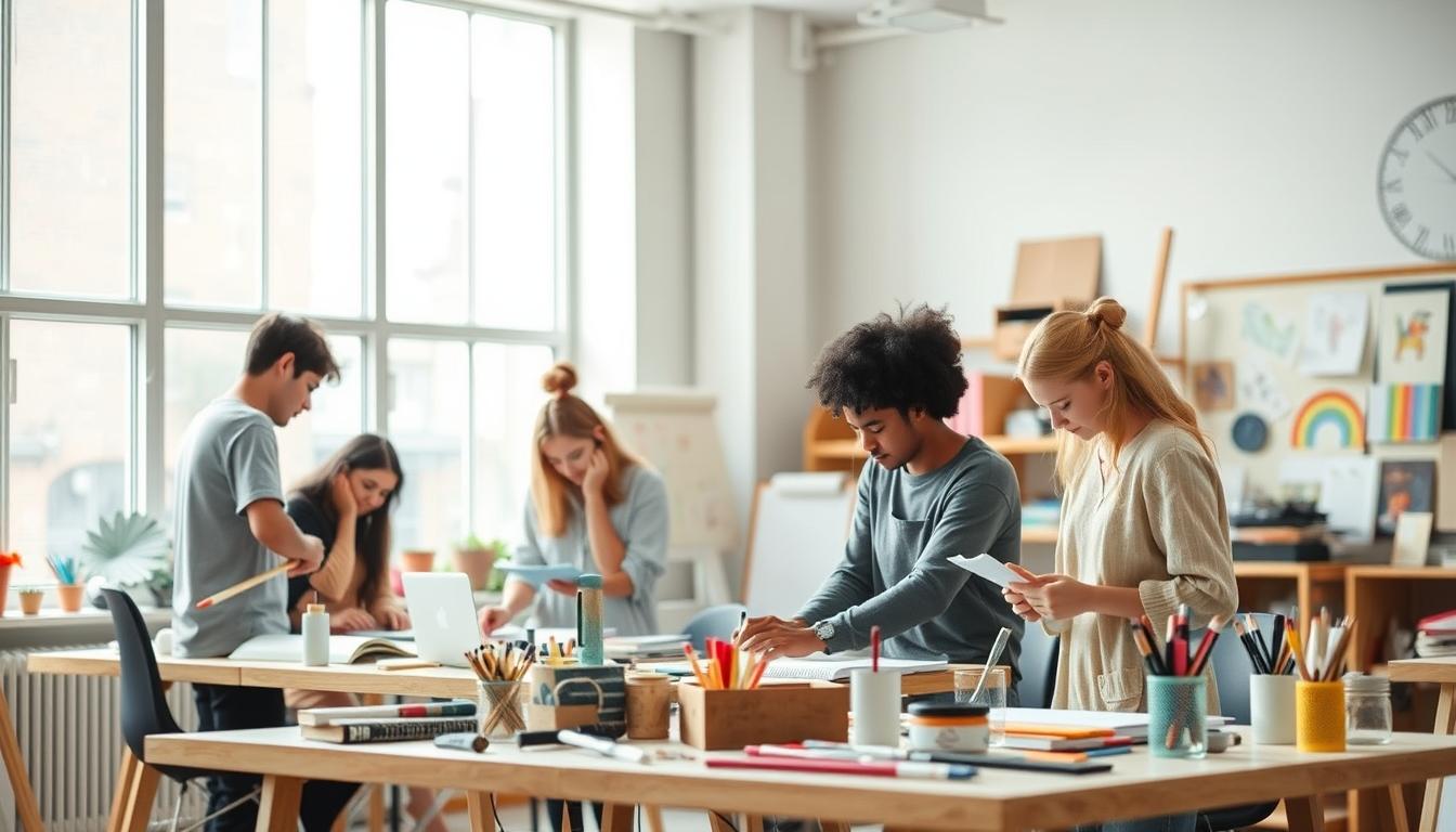 Modern university campus for students